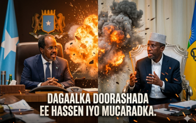 Dagaalka doorashada ee hassen sheikh maxamud iyo mucaradka