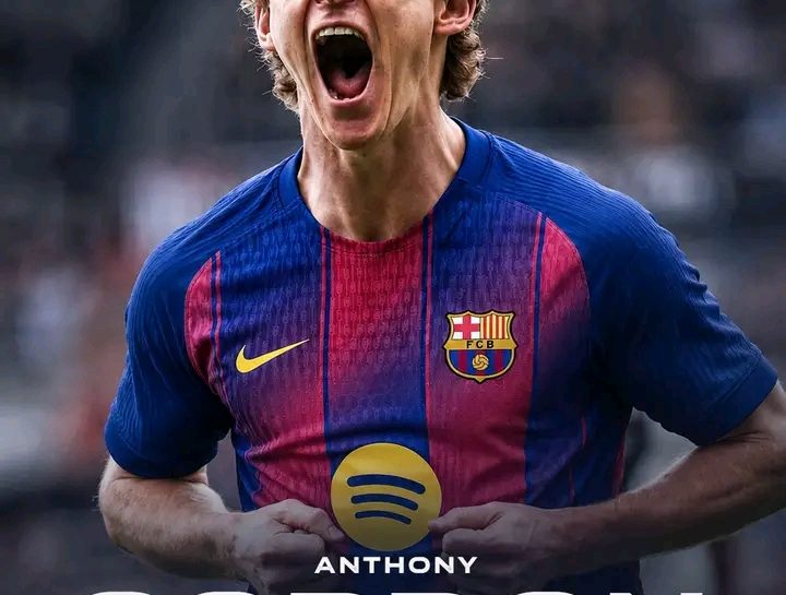 FC Barcelona ay si rasmi ah ugu dhawaatay heshiiska xiddiga garabka uga ciyaara Newcastle United F.C. ee Anthony Gordon